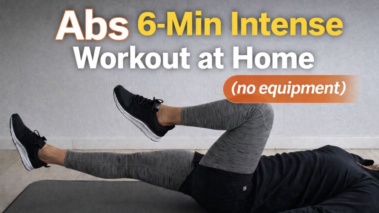 Abs 6-Min Intense Workout at Home for Beginners (no equipment)
