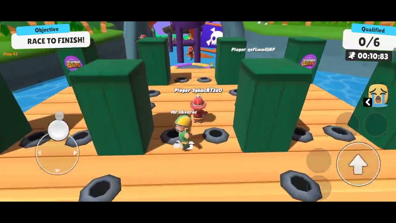 Playing stumble guys 