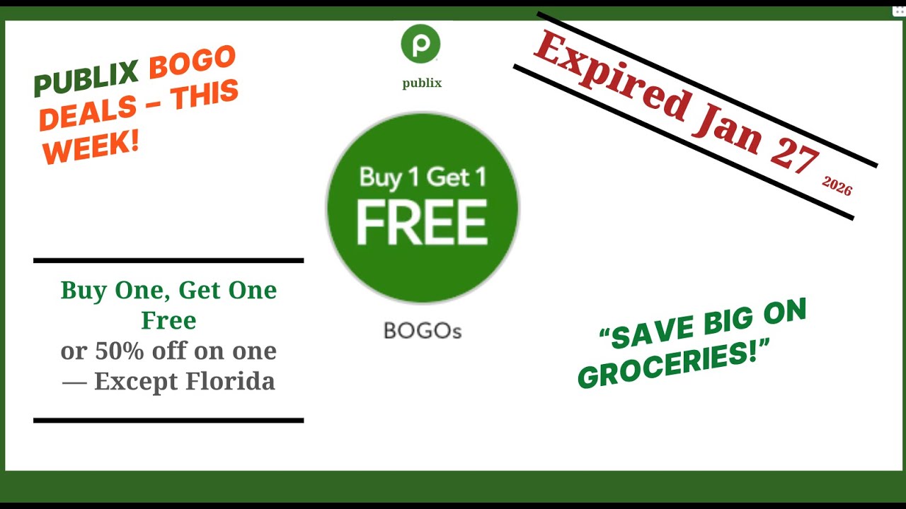 This Week’s BEST Publix BOGO Deals! Expire Jan 27 2026