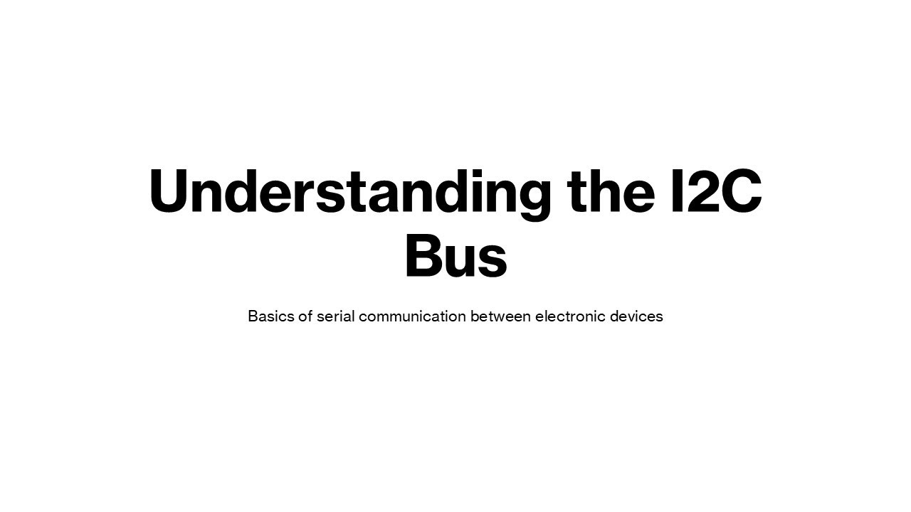 Introduction to I2C Bus: Basic concept and programming guide
