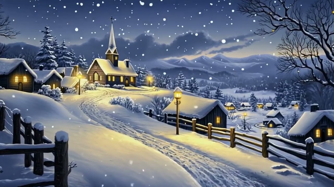 Strolling Through a Snowy Storybook Village ❄️ Cozy Magical Winter Ambience
