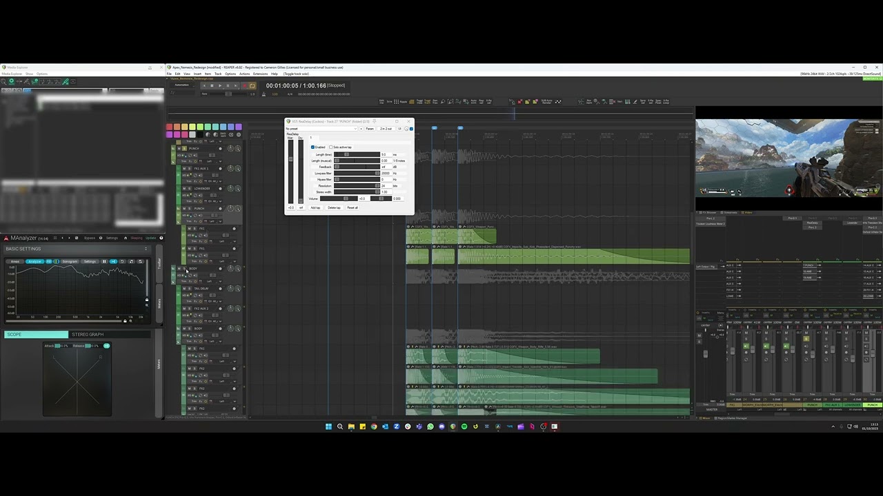 Apex Legends Nemesis Rifle Audio Redesign - Session Breakdown