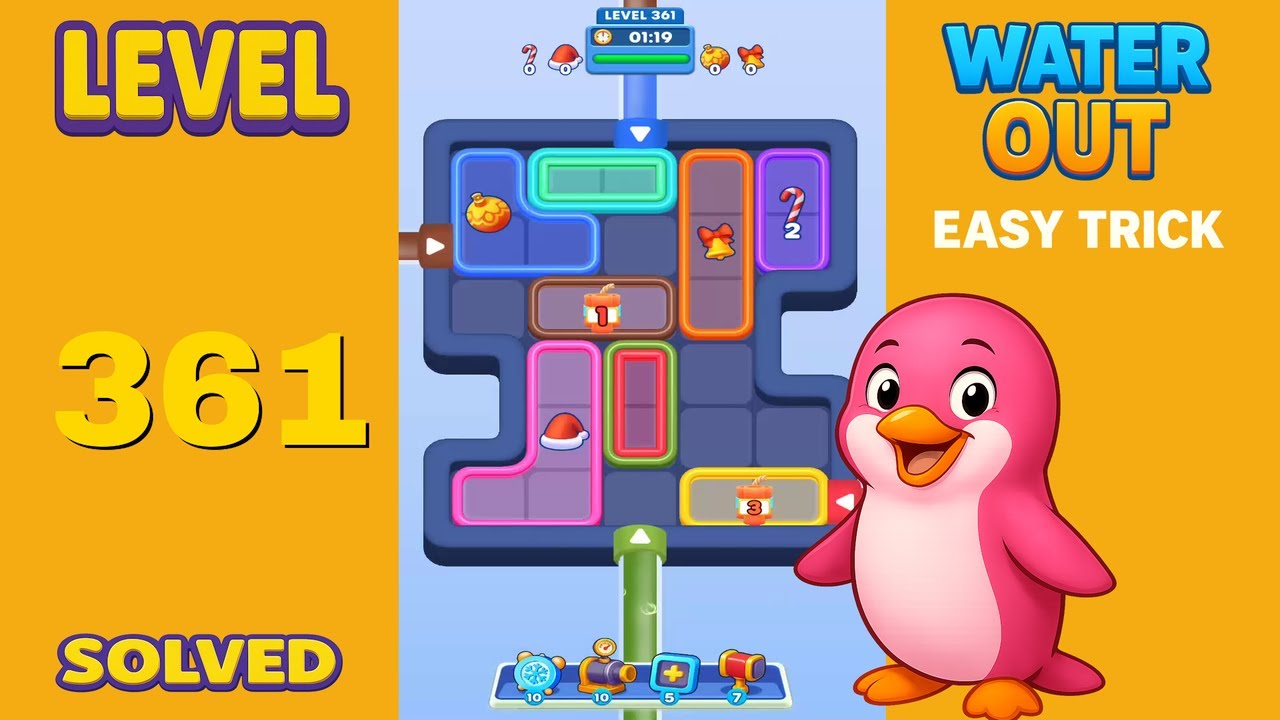 Water Out Puzzle Level 361 &ndash; Easy Solutions