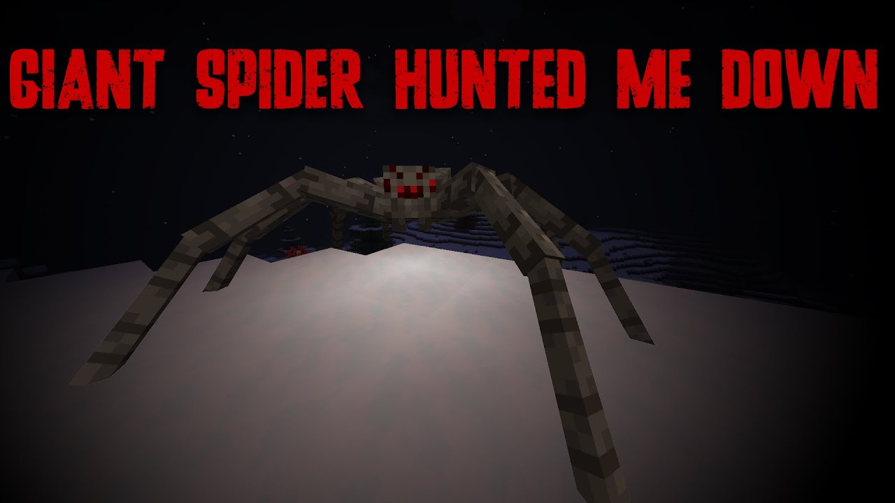 If you see a ruined village never go near it, A giant spider hunted me down! (minecraft creepypasta)