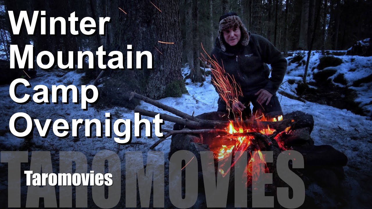 Winter Bushcraft Mountain Camp, Adirondack Tarp Shelter, RAB Ridge Raider Bivi, Winter Bushcraft