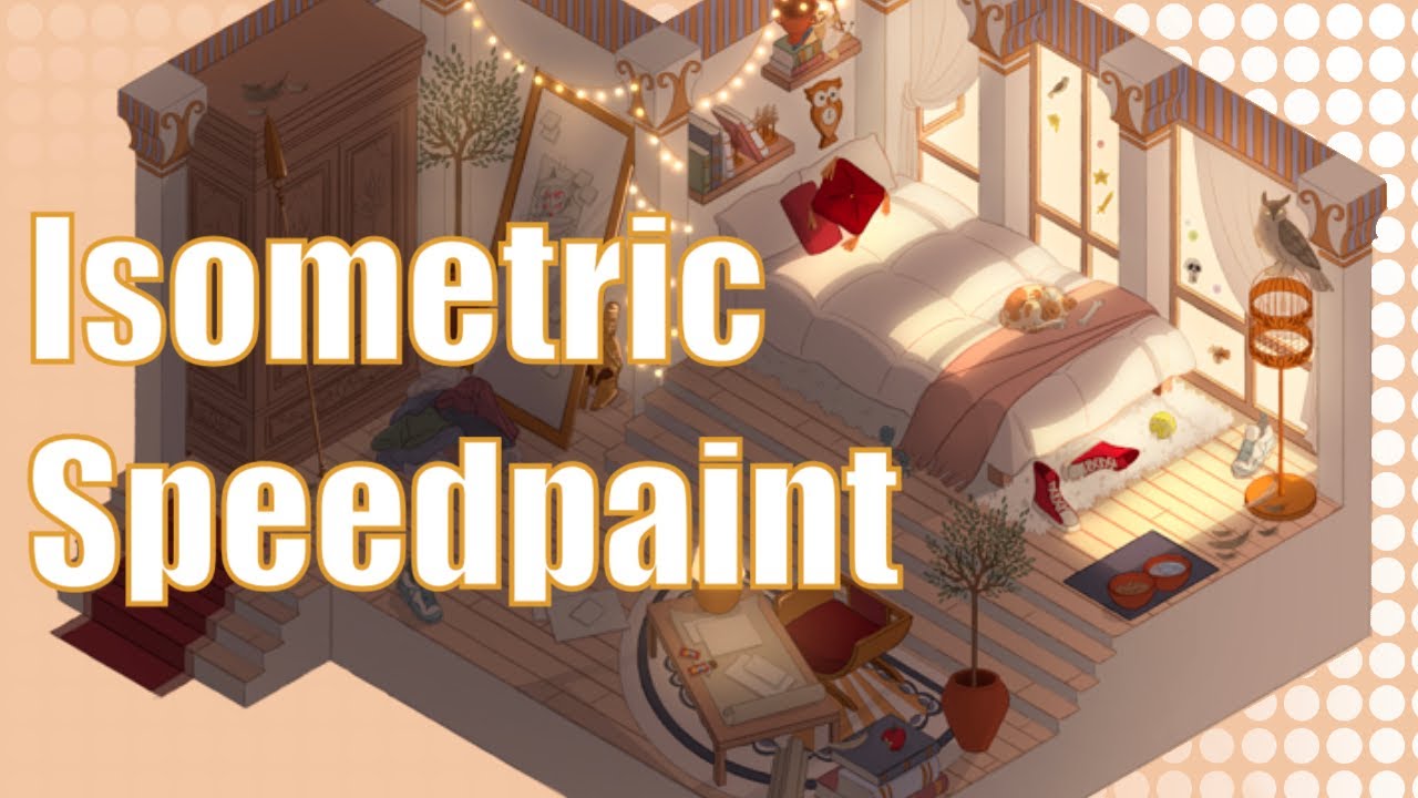 Isometric Bedroom | Speedpaint