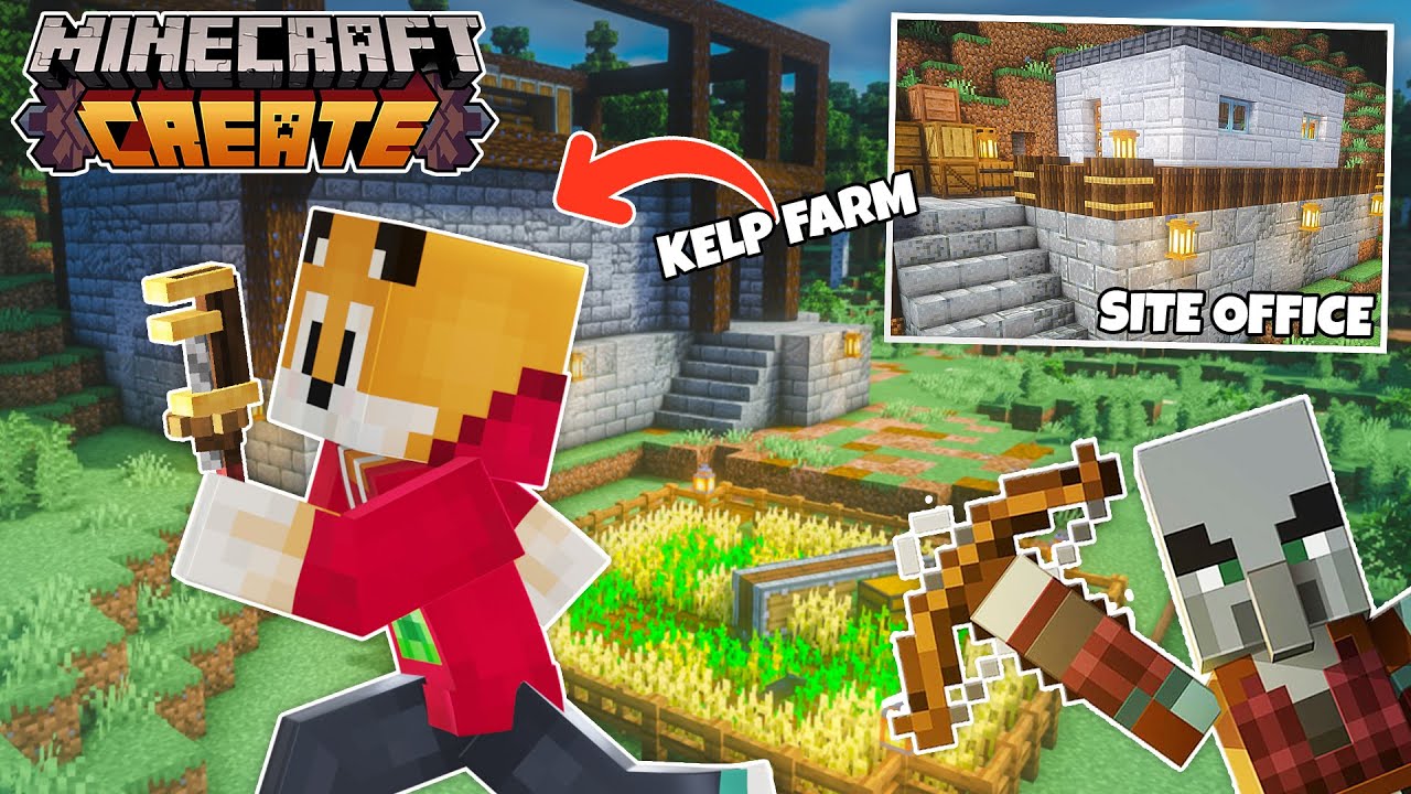 I built an AUTOMATIC KELP FARM in Minecraft Create Mod