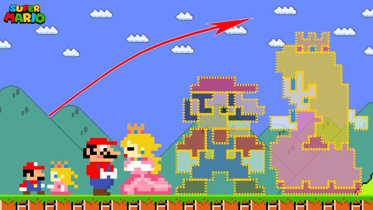 The Evolution of Mario and Peach Fading Away