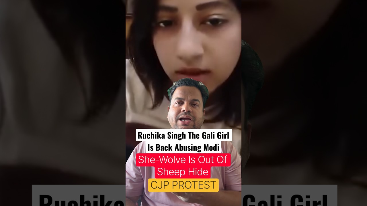 Ruchika Singh is back abusing Modiji ruchikasingh #galigirl #modi #cjp #cjpprotest #congress #shorts