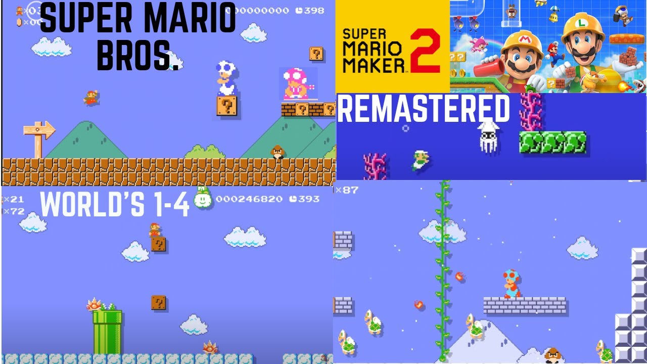 Super Mario Bros Remastered – World 1 4 | Super Mario Maker 2 Switch