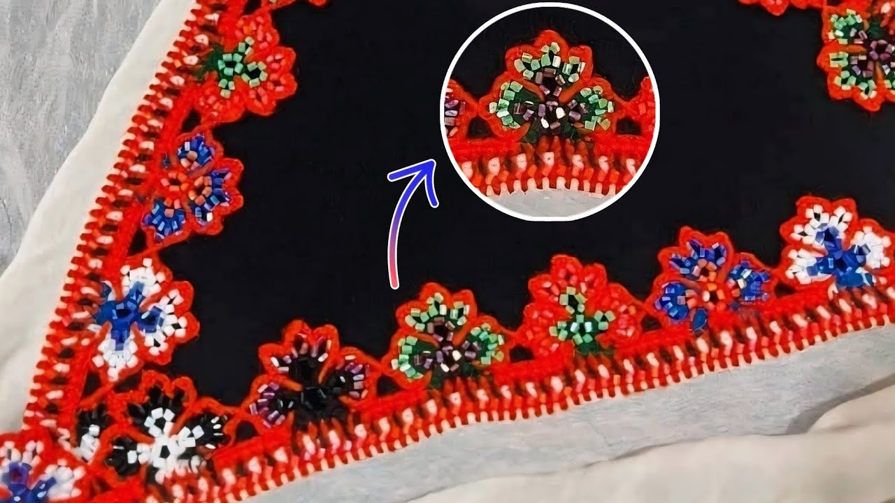 آموزش کریشی جدید ملیله ای 😍🤤| اموزش قلاب بافی | new kureshi | easy qureshi