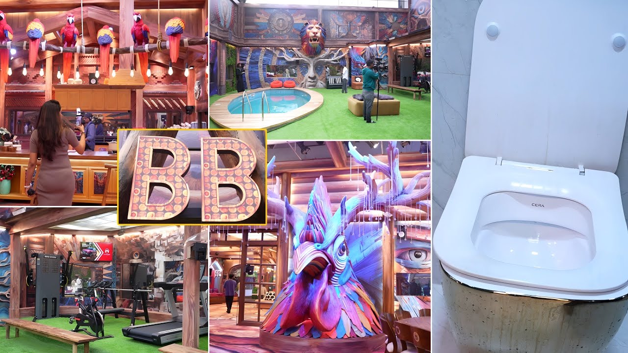 Bigg Boss 19 House Tour Video | Contestants Toilet, Swimming Pool, Gym, Bedroom, Kitchen, Couch