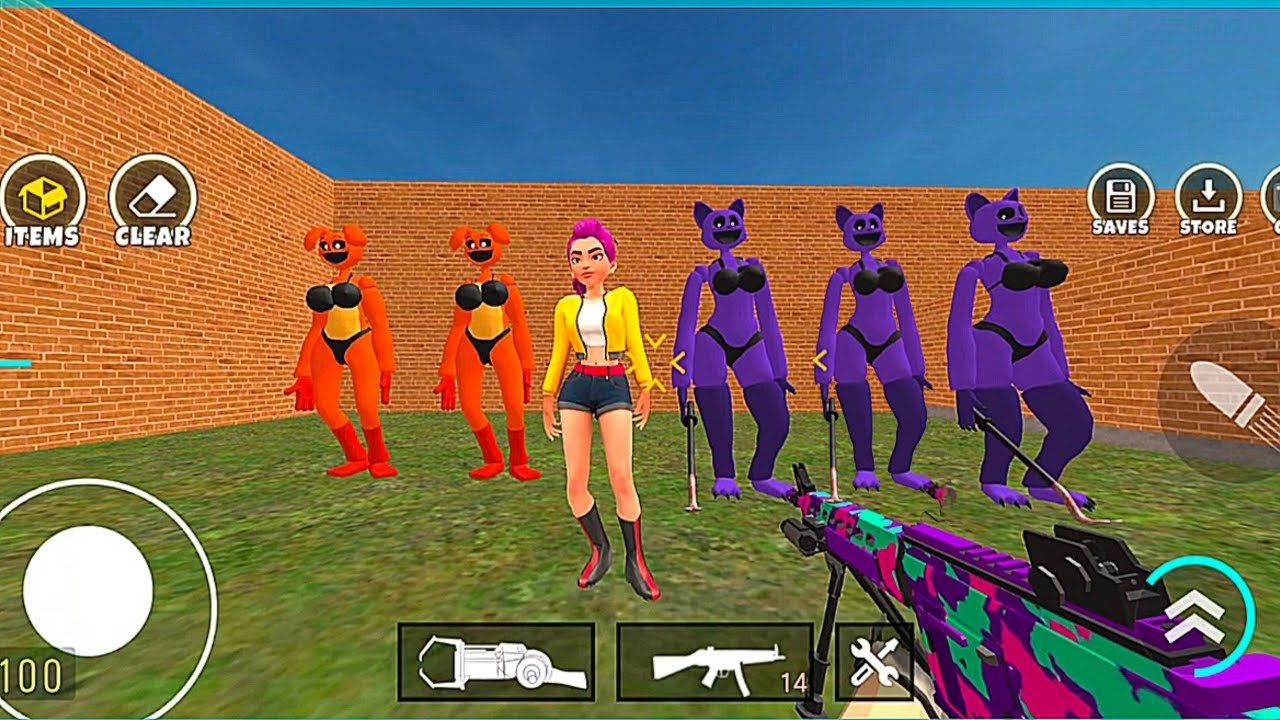 Nextbots in playground mod DogDay poppy CatNap woman (Android GMod) gameplay 