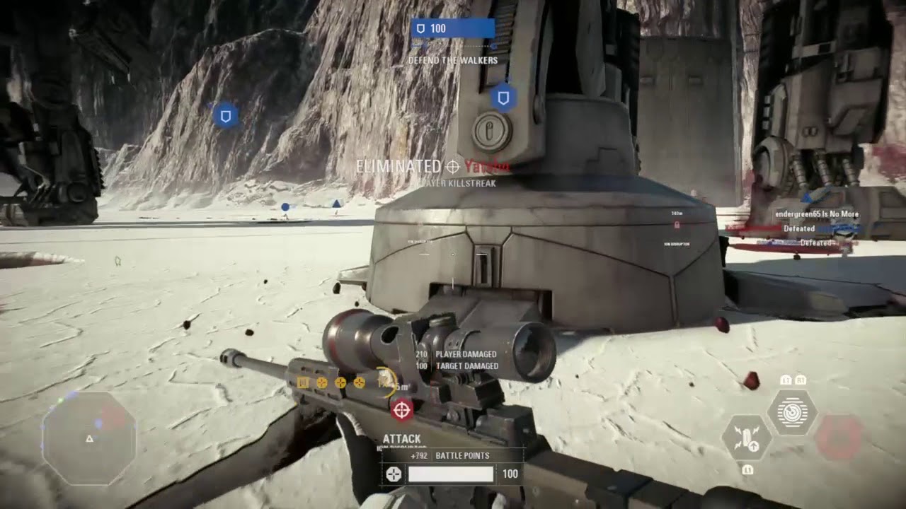 !one shot a ski speeder! (Star wars Battlefront 2)