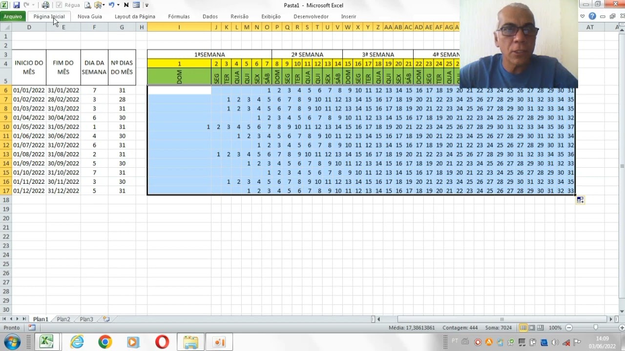 Calendário automático