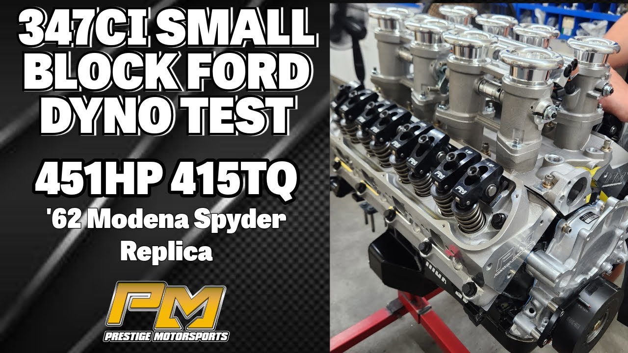 1962 Modena Spyder Replica Stack Injected 347ci Ford Engine Dyno Testing for Thomas at Prestige