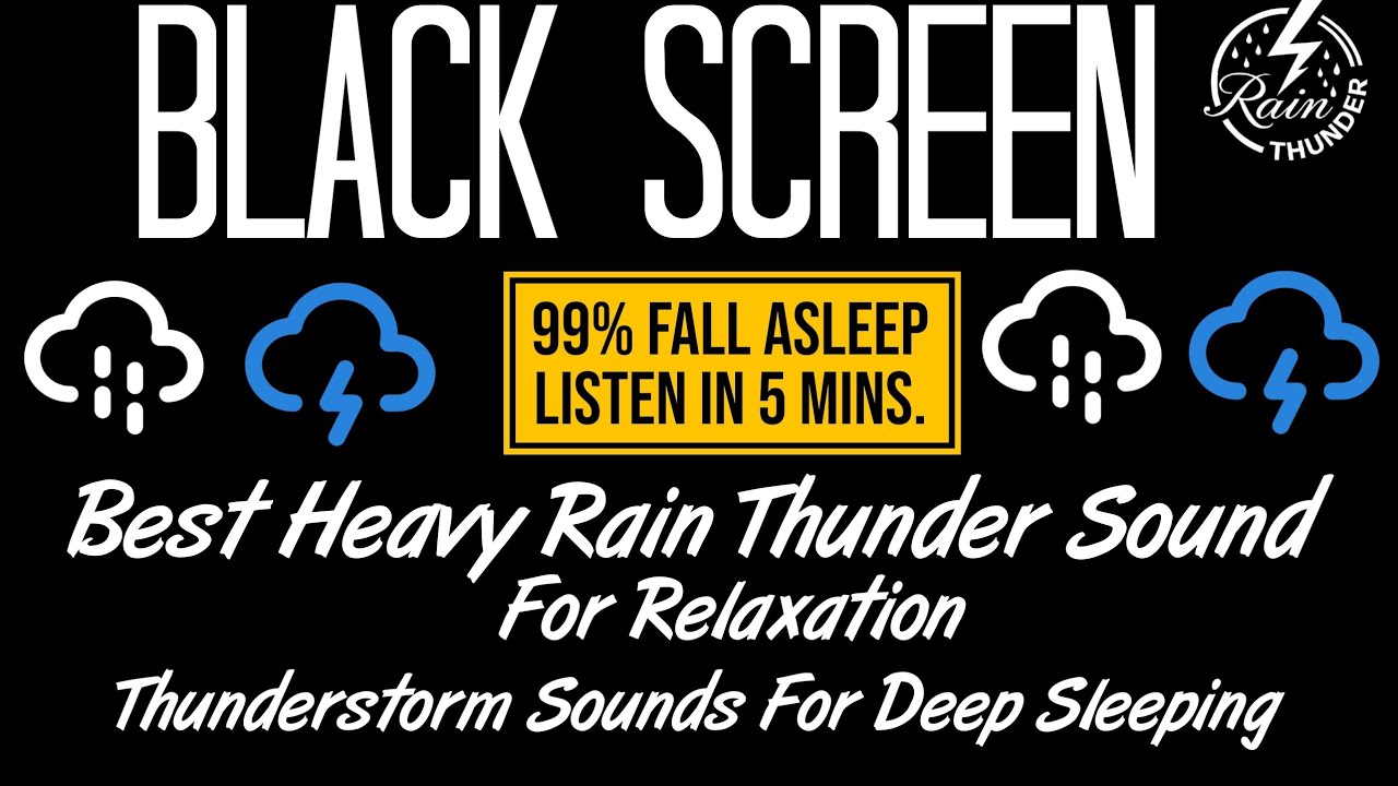 Healing Storm & Insomia Relief - Listen in 5 Minutes 99% Will Fall Asleep Instantly! ASMR