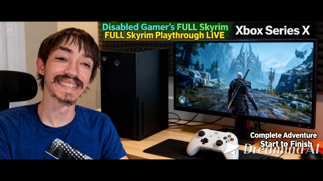 Disabled Gamer's FULL Skyrim Playthrough LIVE | Xbox Series X | Complete Adventure Start to Finish