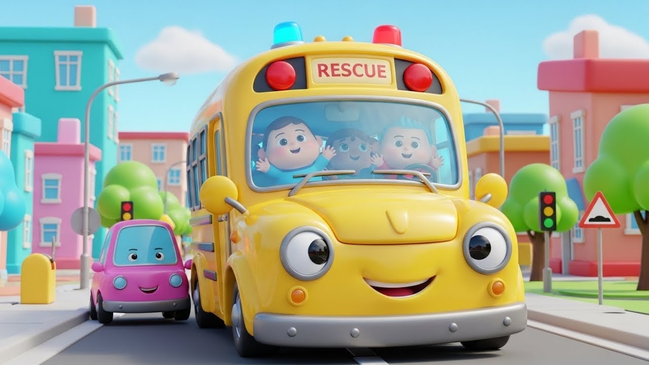 Rush Hour Heroes! The Friendly Bus Helps the Busy City 🚍🚦 | Nursery Rhymes for Kids