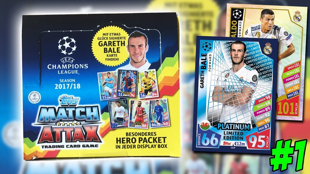 FULL BOOSTER BOX | Topps Match Attax 2017-2018 UEFA Champions League | HUNTING BALE #1