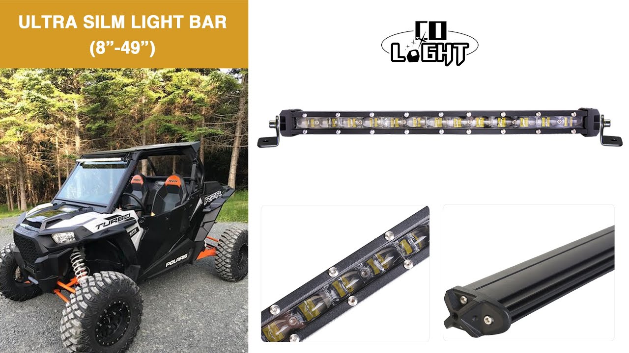 CO LIGHT A10 Ultra-Slim Single Row 6D Lens LED Light Bars