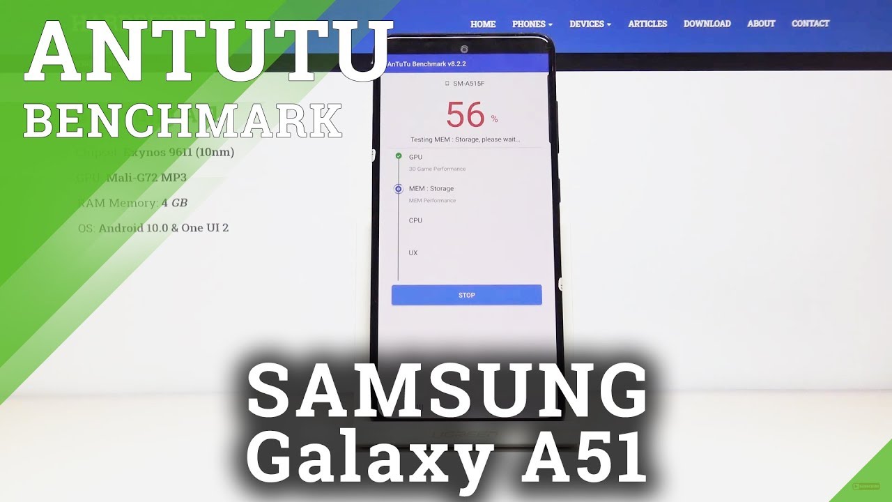 AnTuTu Benchmark on SAMSUNG Galaxy A51 &ndash; Quality Test