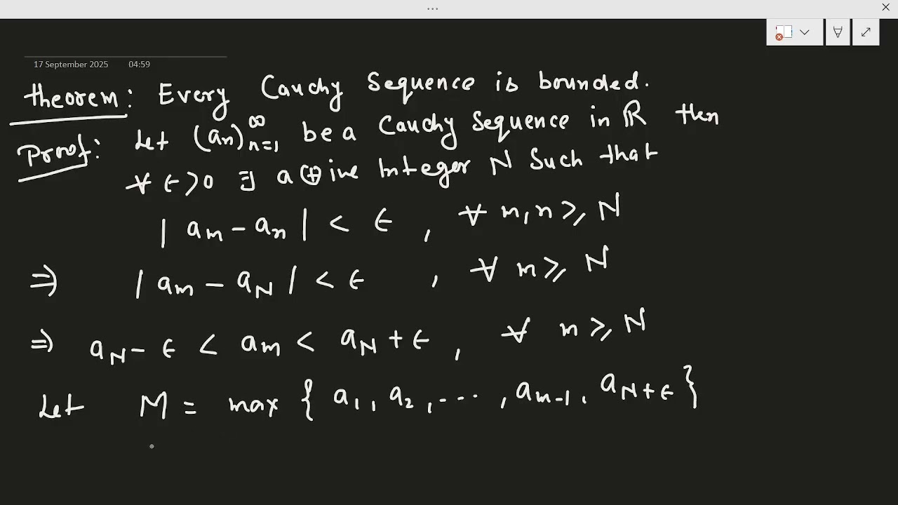 Every Cauchy Sequence is bounded