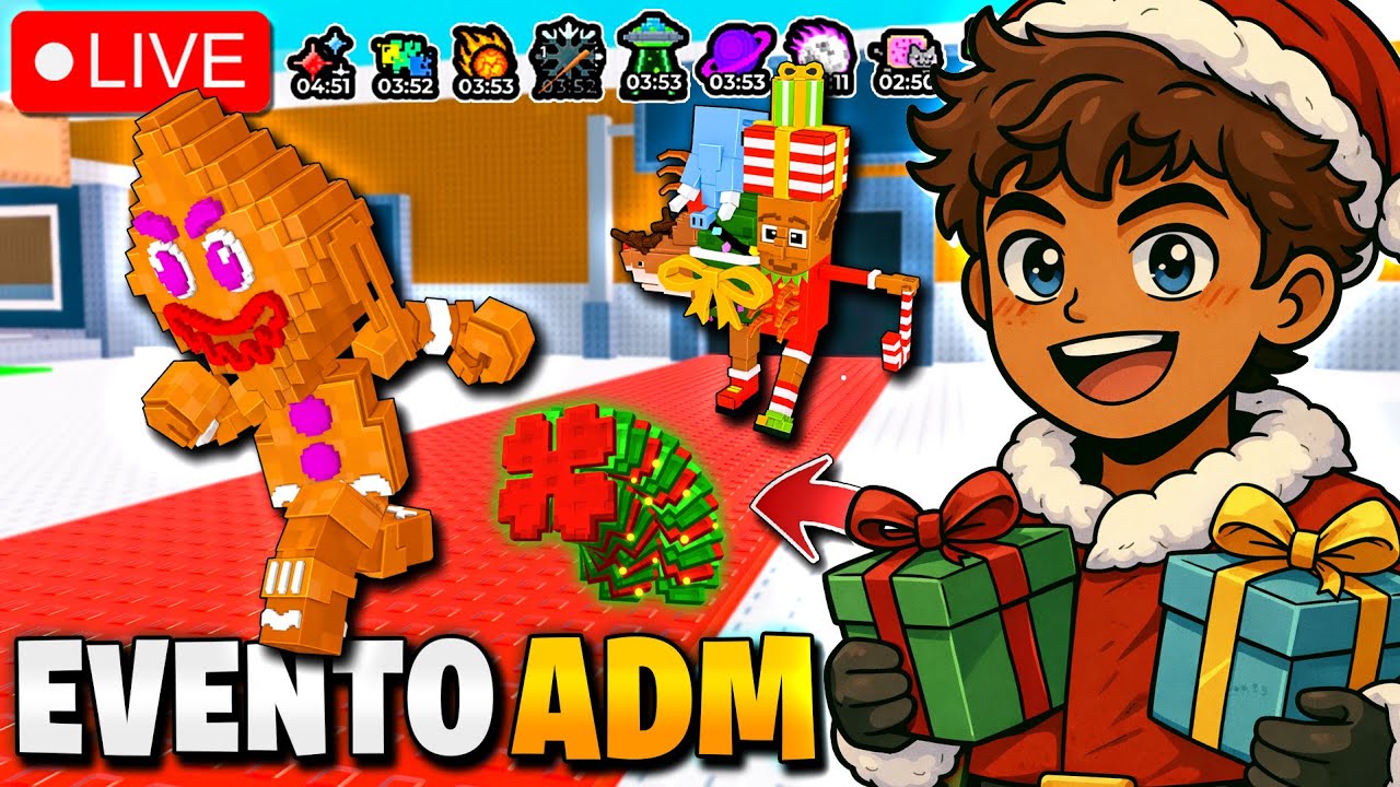 EVENTO DE ADM ABUSE 🎅15x de LUCKY e BRAINROTS SECRETS - ROUBE UM BRAINROT AO VIVO #roblox #brainrot