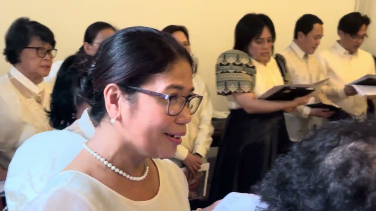 Group of choirs rehearsal for Sto. Nino the infant Jesus Celebrations deto lang sa London .