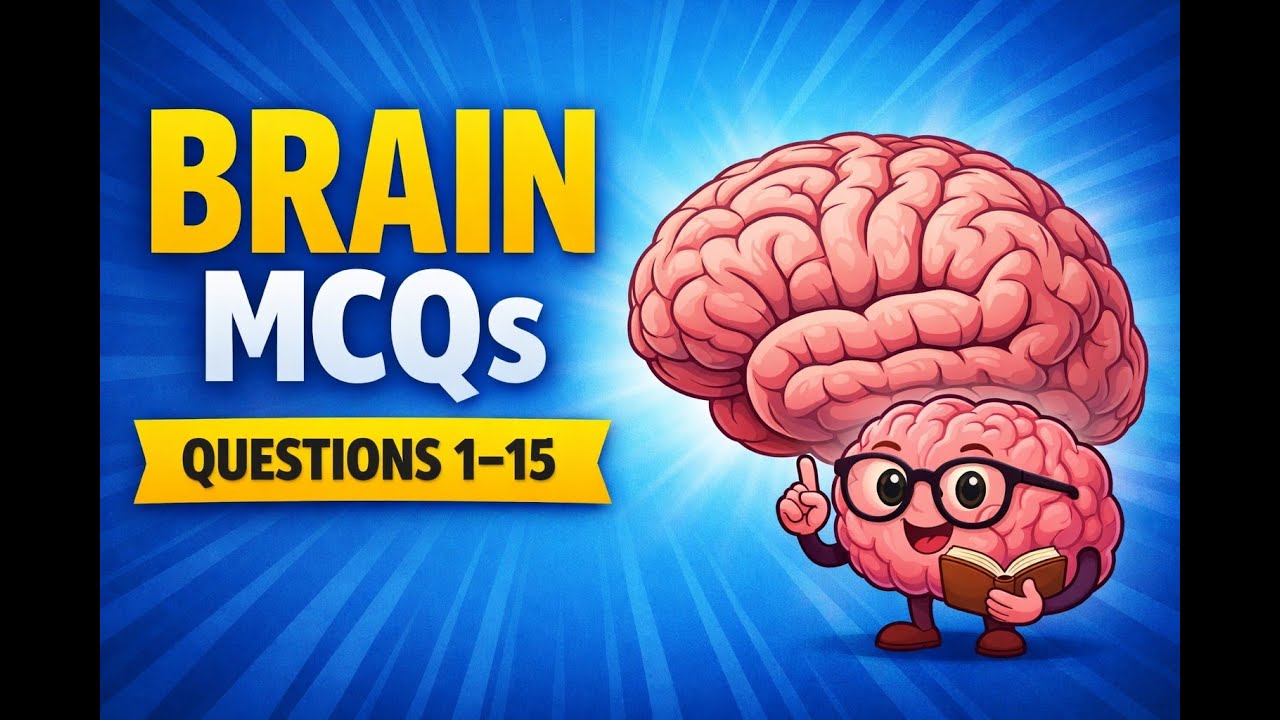 Human Brain MCQs | Part-1 | Can You Score 12/15? 🧠