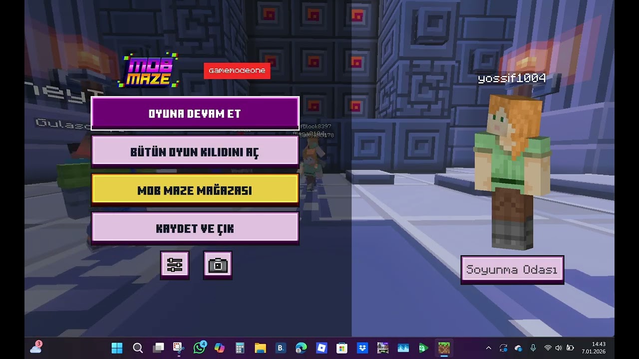 bu gün minecıraft oynuyoruz