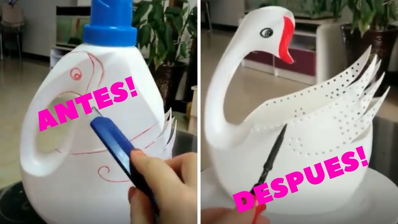 Como RECICLAR BOTELLAS de PL&Aacute;STICO Para MACETAS 💚