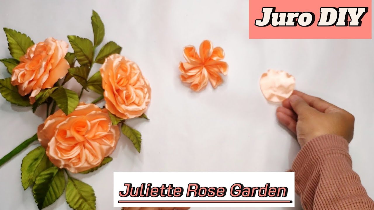 🔥DIY | How To Make Juliette Rose Garden Satin Ribbon Flower Easy