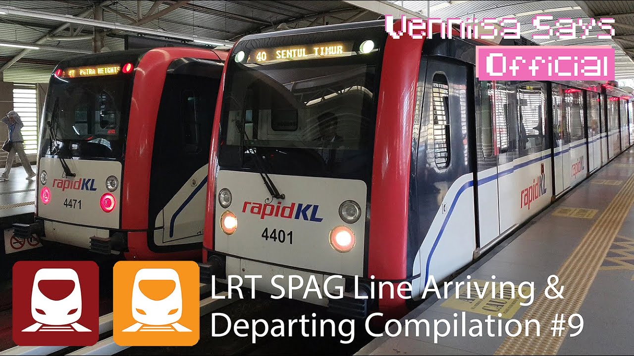 LRT SRI PETALING/AMPANG LINE ARRIVING & DEPARTING COMPILATION #9