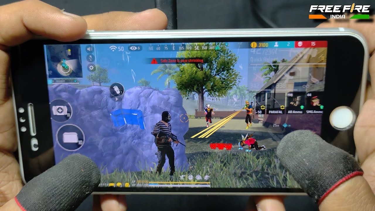 iPhone 8 Plus Free Fire Gameplay Handcam🔥Solo vs Squad Full Ranked Match - Part 2 #devilmahashay