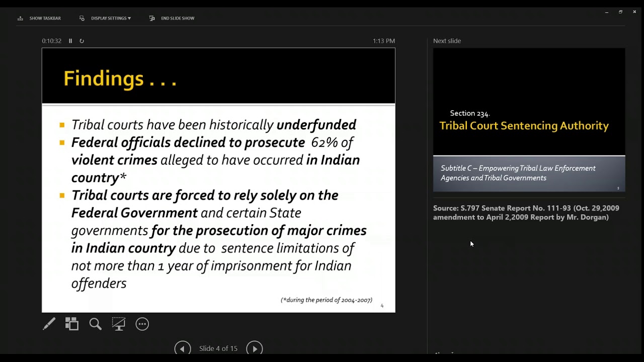 Enhanced Sentencing Under the Tribal Law and Order Act