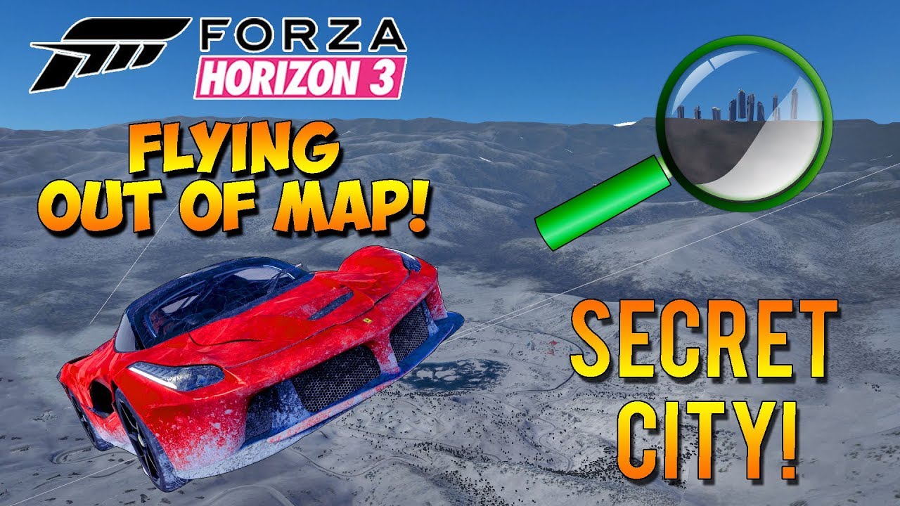 Forza Horizon 3 - FLYING OUT OF BLIZZARD MOUNTAIN! Secret City! - Dev Mods