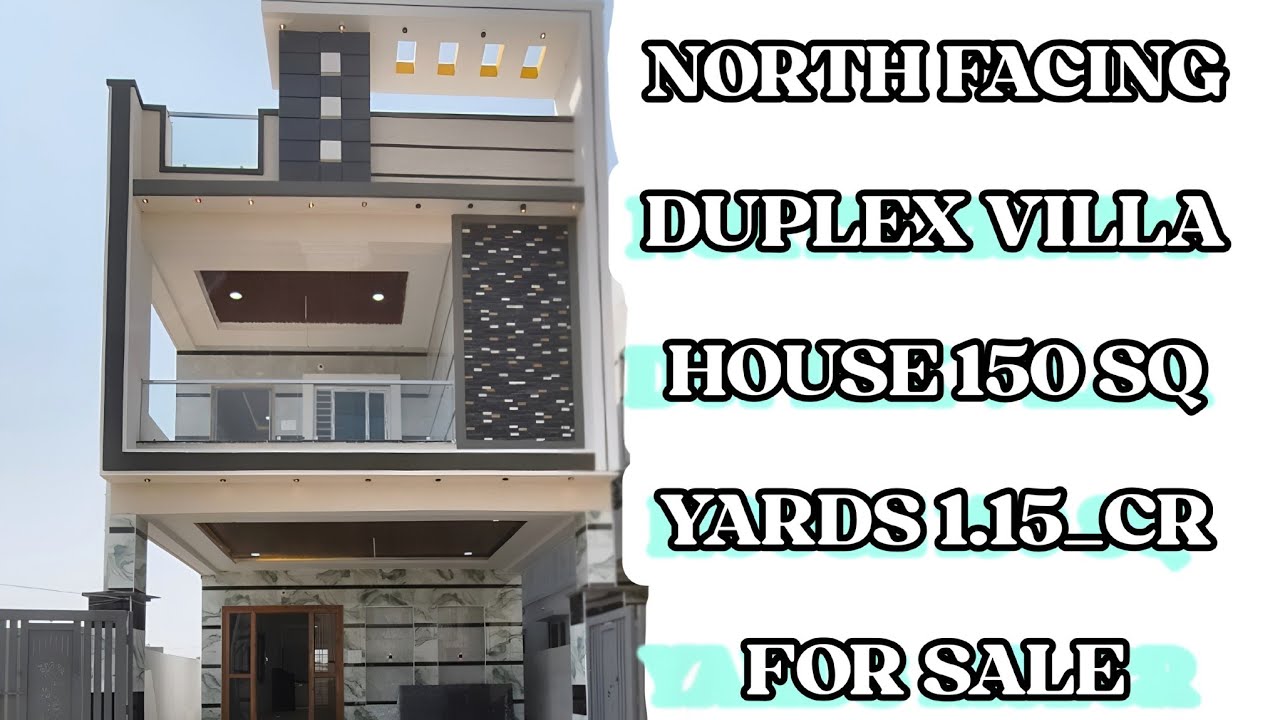 NORTH FACING DUPLEX VILLA HOUSE 150 SQ YA 1.15_CR FOR SALE HYDERABAD BANDLAGUDA NEAR BY NAGARAM ECIL