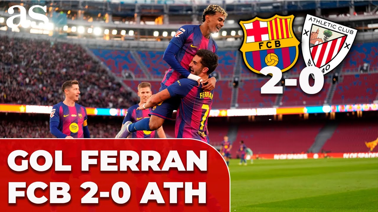 La CANTADA de UNAI SIM&Oacute;N en el gol de FERRAN TORRES | FC BARCELONA 2 - ATHLETIC CLUB 0
