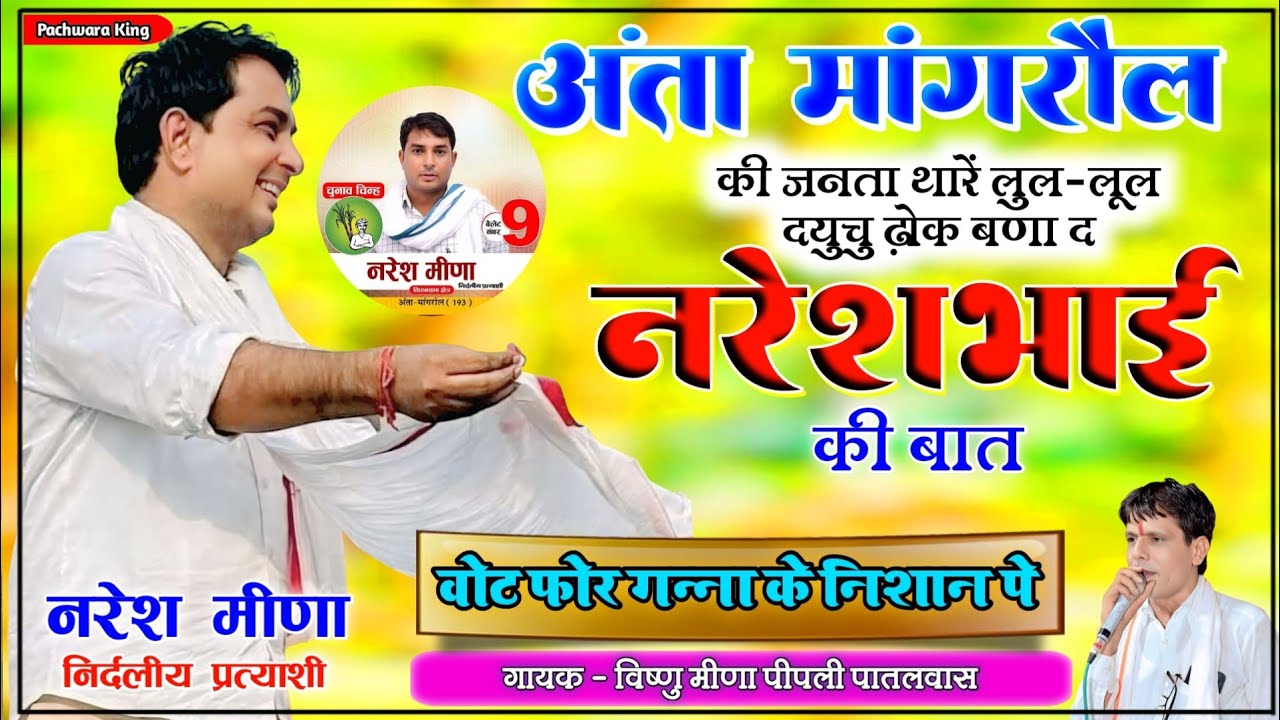 अंता मांगरोल की जनता थारे लुल लुल दयु चू ढोक Vishnu Meena Pipli Patalwas || Naresh Meena Song