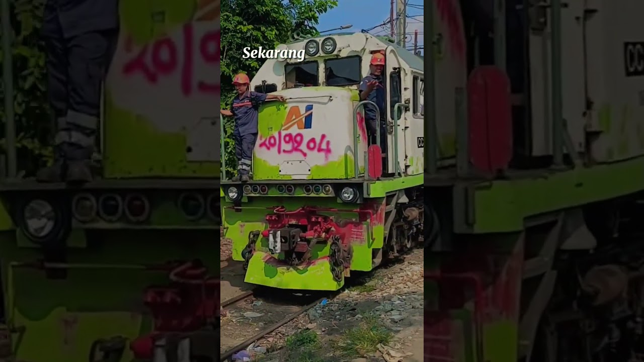 Lokomotif Bintang Iklan CC 201 92 04 ||  Dulu x Sekarang #cc201 #shortvideo #fyp