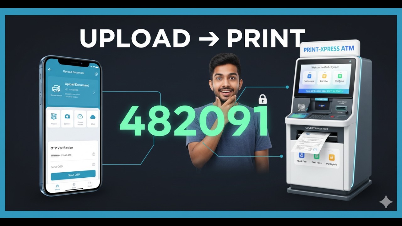 Print-Xpress Demo: Smart Print ATM with Secure OTP & Home Delivery