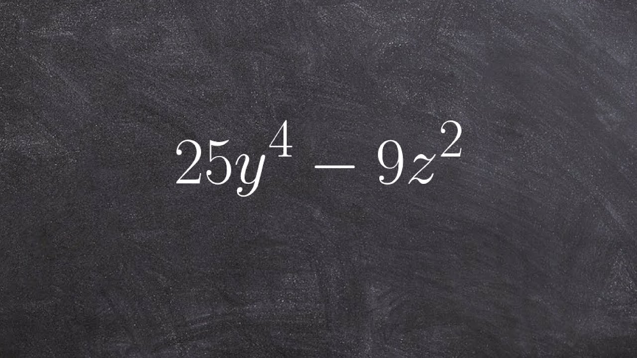 Factoring using the difference of two squares with multiple variables