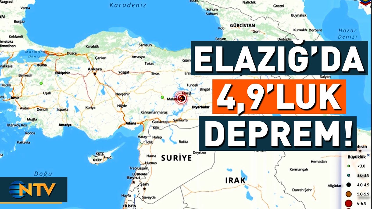 Elazığ'da 4,9 Büyüklüğünde Deprem Meydana Geldi! | NTV