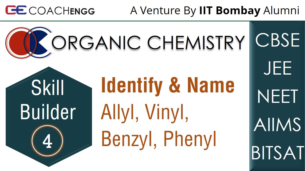 Identify Allyl, Vinyl, Phenyl, Benzyl Groups or substituents & Name Their Compounds | CBSE |JEE|NEET