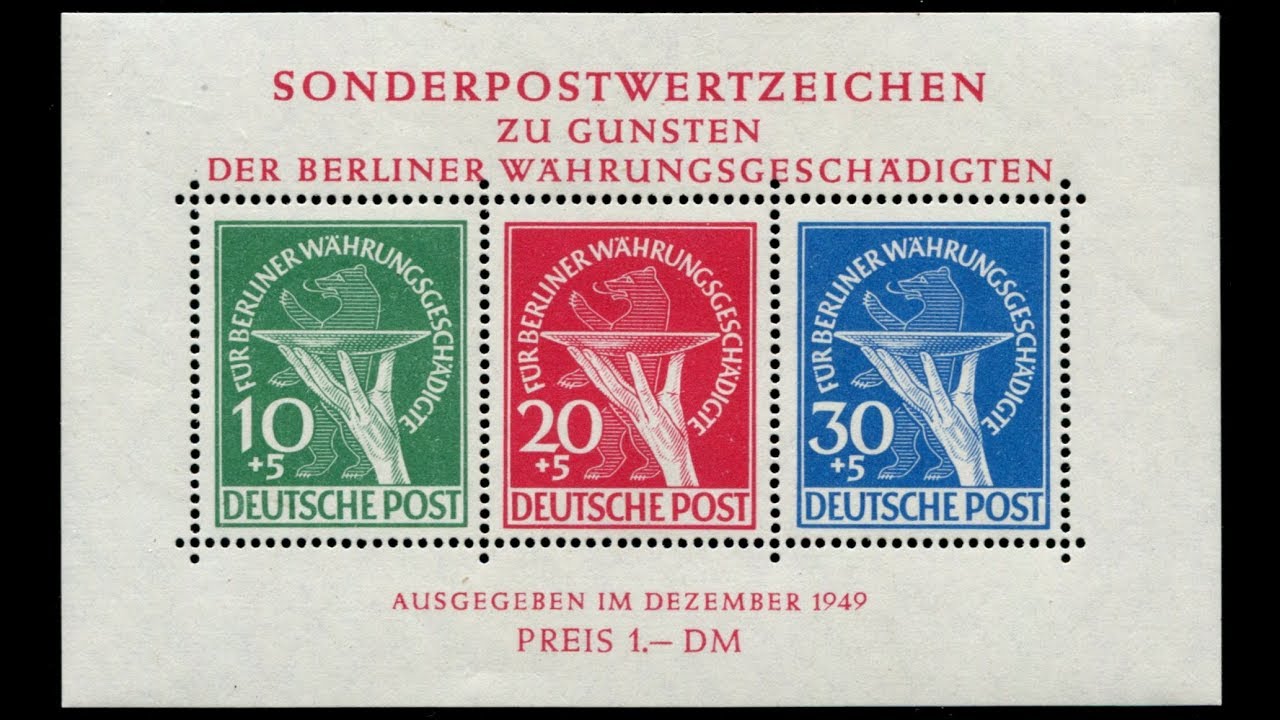 Briefmarken Ausgaben von BRD, West - Berlin & DDR 1949