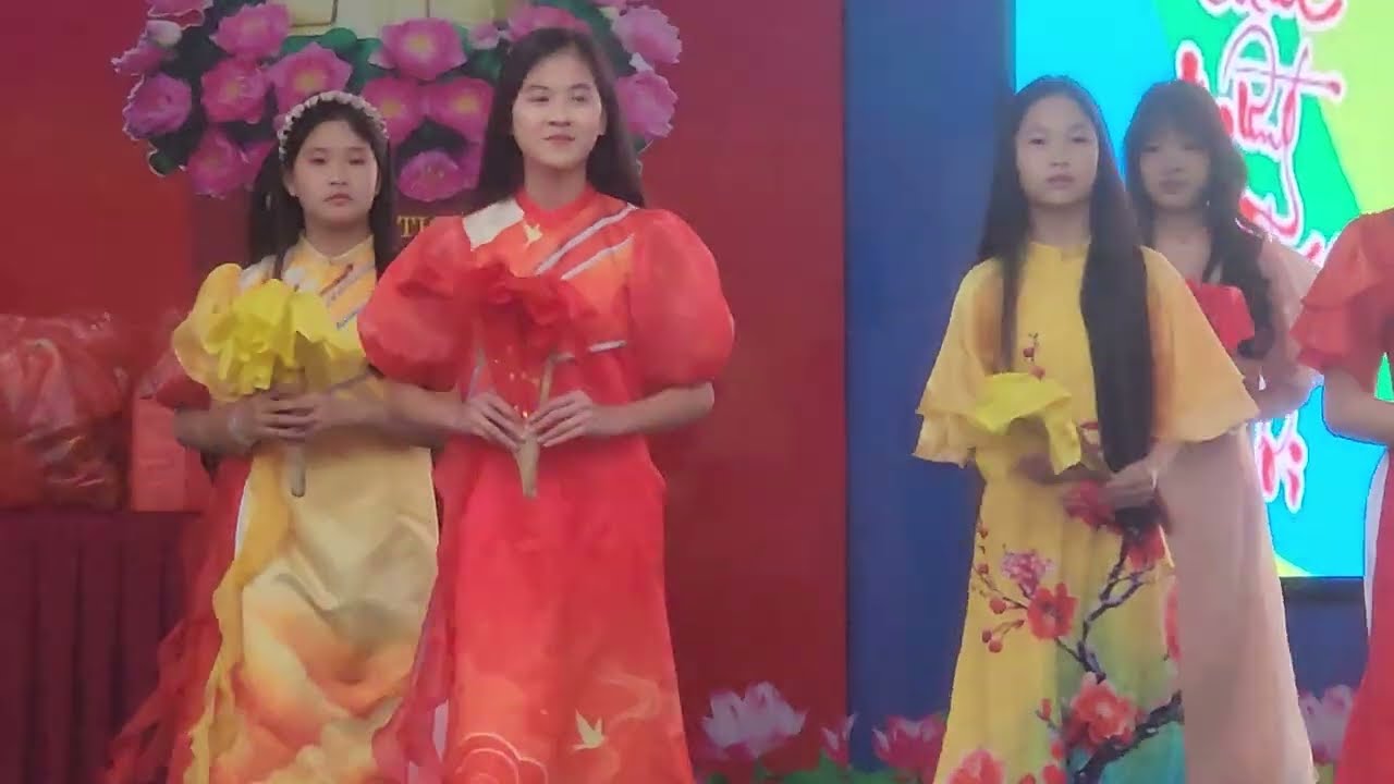 Tiết mục múa chào mừng xuân Bính Ngọ 2026 của các em học sinh khối lớp 7 năm học 2025-2026