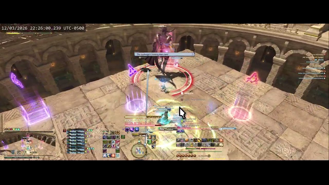FFXIV 7.45 Raid Night Week 10.3 M11S Split Platform Attempt Wipe 03-12-2026