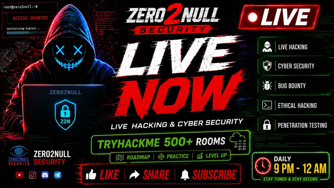 LIVE Hacking Class &ndash; From Basics to Advance! 🔥 Ethical Hacking Classes  Road to 500+ Rooms