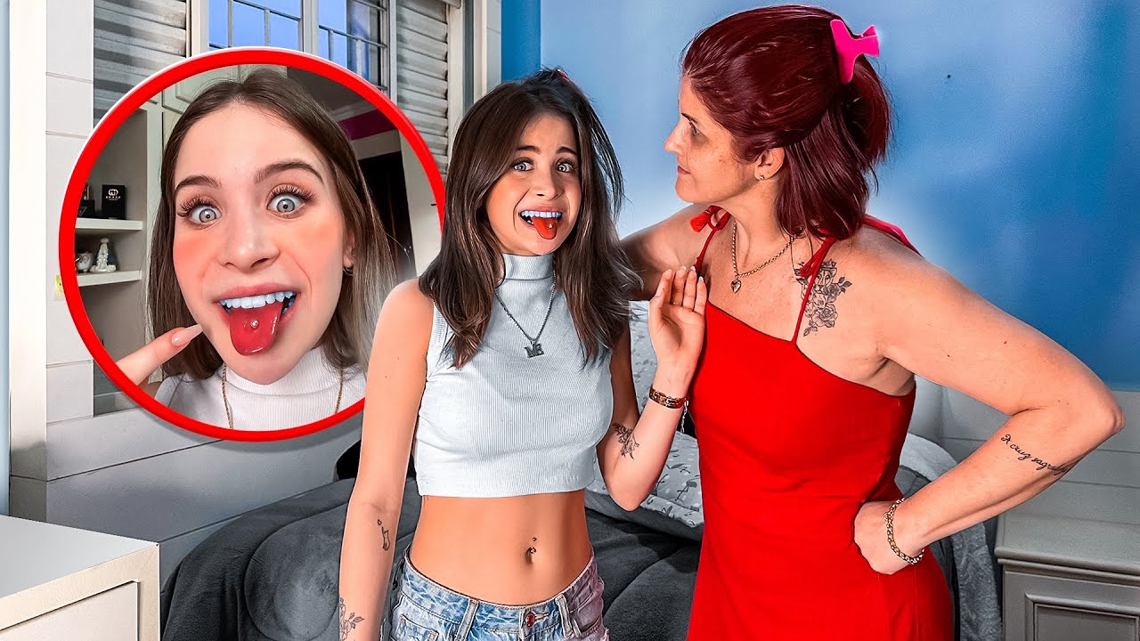 DEU RUIM! COLOCAMOS PIERCING NA LÍNGUA! 😨